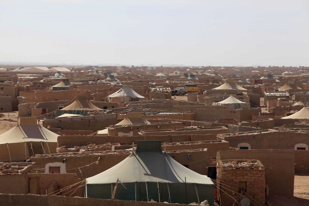 A general view of a Sahrawi refugee camp in Tindouf